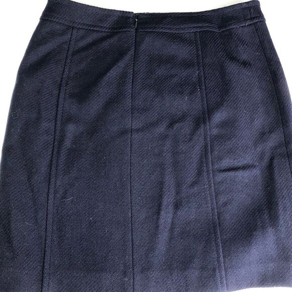 Talbots Petites Womens Navy 8P Lined Wool Blend Mini Skirt w/pockets NWT - Picture 3 of 7